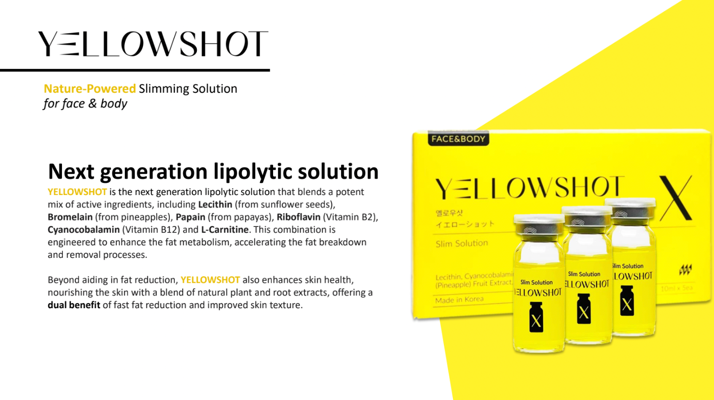 Yellow Shot Slimming Solution - 1 vial x 10ml – aesthetic-essentials