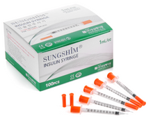 Load image into Gallery viewer, Sungshim Insulin Syringe 1ml/cc, 30G x 13mm (1/2&#39;&#39;) - 100pcs
