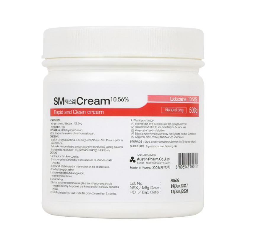 SM Lido Pre-Treatment Cream (10.56%) - 500g