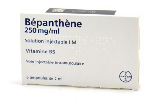 Bepanthen 500mg, Dexpanthenol - 6 vials x 2 ml